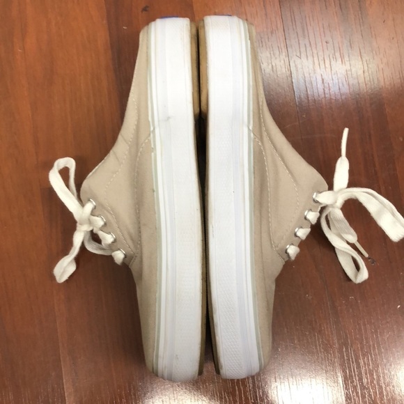 Keds Canvas Slip On Mule Skimmer Sneakers Size 5.5 Beige White - Picture 4 of 10